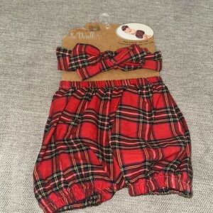 So ‘Dorable Diaper Cover & Headband Set- NWT